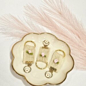 Μαρτυρικό Μπρελόκ Ματάκι Σομόν Επιχρυσωμένο – Χειροποίητο Σετ 50 τμχ