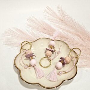 Μαρτυρικό Μπρελόκ Ροζ Λουλούδι Επιχρυσωμένο – Χειροποίητο Σετ 50 τμχ