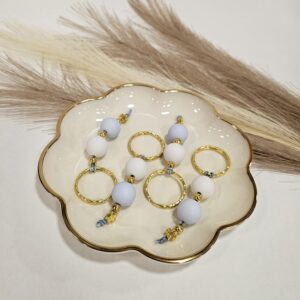 Μαρτυρικό μπρελόκ Γαλάζιο Λευκό & Σταυρός – Χειροποίητο Σετ 50 τμχ