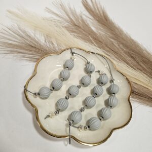 Μαρτυρικό Γκρι Κομπολόι– Χειροποίητο Σετ 50 τμχ