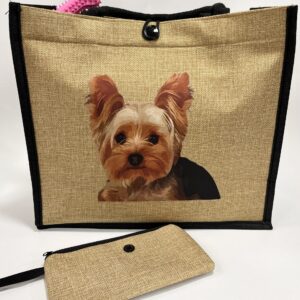 Dog, Τσάντα από Λινάτσα με κουμπί