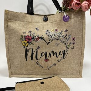 Mama, Τσάντα από Λινάτσα με κουμπί