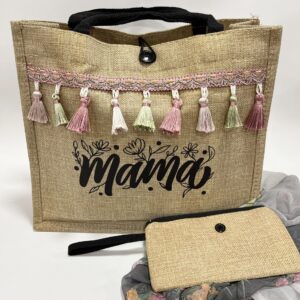 Boho Mama, Τσάντα από Λινάτσα με κουμπί