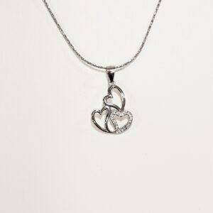 Κολιέ " Silver Hearts"