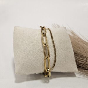Βραχιόλι Χρυσό - Διπλή Αλυσίδα