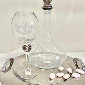 Σετ ποτήρι και καράφα γάμου κρυστάλλινα