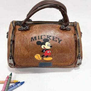 Δερμάτινη Τσάντα Ταμπά με Φιγούρα Mickey