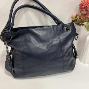 Δερμάτινη Τσάντα – Σκούρο Μπλε Χρώμα