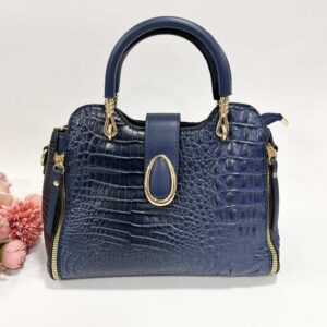 Δερμάτινη Τσάντα – Μπλε Χρώμα