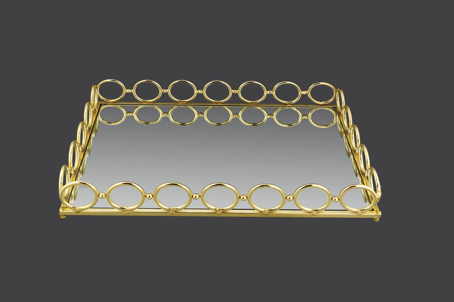 Δίσκος γάμου ορθογώνιος, σε χρώμα χρυσό