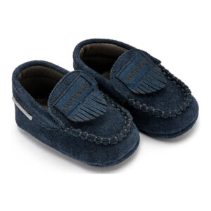 Babywalker Δερμάτινο loafer με ετικέτα κροσάκια και logo