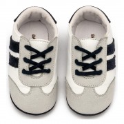 Babywalker Τρίχρωμο δετό δερμάτινο sneakers - Image 3