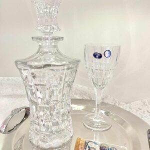 Σετ ποτήρι και καράφα γάμου κρυστάλλινα Βοημίας
