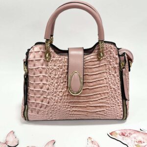 Δερμάτινη Τσάντα – Ροζ Χρώμα