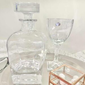 Σετ ποτήρι και καράφα γάμου κρυστάλλινα Βοημίας