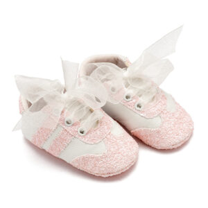 Babywalker Δερμάτινα δετά sneakers