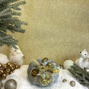 Κεραμική κολοκύθα γούρι - Misty teal