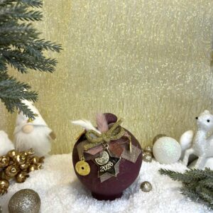 Χειροποίητος Κεραμικός Κουμπαράς - Bordeaux