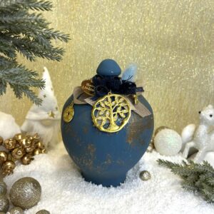 Χειροποίητος Κεραμικός Κουμπαράς - Μπλε