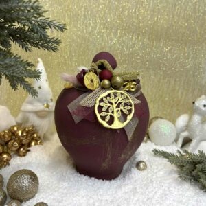 Χειροποίητος Κεραμικός Κουμπαράς - Bordeaux