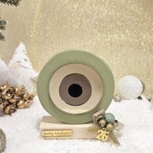 Ξύλινο γούρι Μάτι - Olive