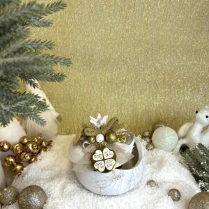 Χειροποίητο Κεραμικό Ρόδι Φοντανιέρα - Λευκό