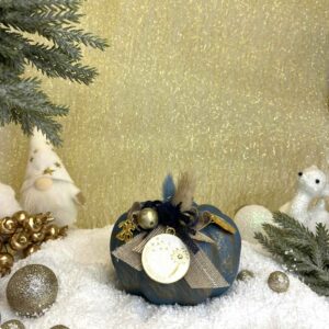 Κεραμική κολοκύθα γούρι - Μπλε