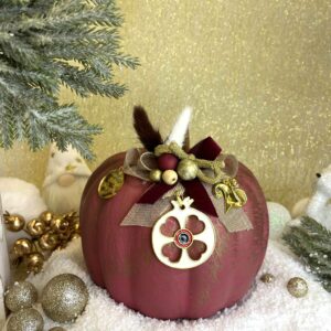 Κεραμική κολοκύθα γούρι - Cherry orchant