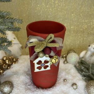 Χειροποίητο Κεραμικό Βάζο -  Κόκκινο