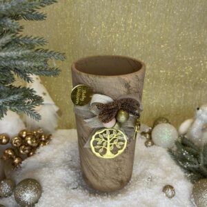 Χειροποίητο Κεραμικό Βάζο -  Μόκα