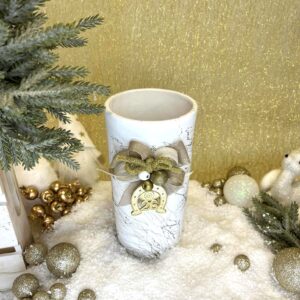 Χειροποίητο Κεραμικό Βάζο - Λευκό