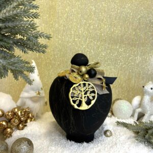 Χειροποίητος Κεραμικός Κουμπαράς - Μαύρος