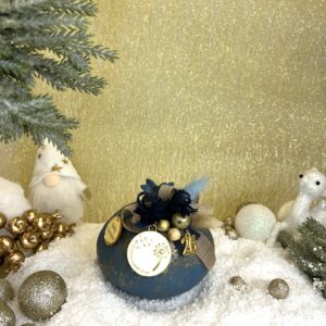 Χειροποιητο Κεραμικο Ροδι - Μπλε