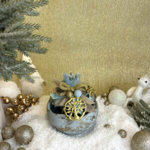 Χειροποίητο Κεραμικό Ρόδι Φοντανιέρα - Misty Teal