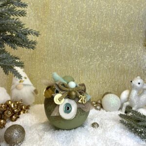 Χειροποίητος Κεραμικός Κουμπαράς - Olive