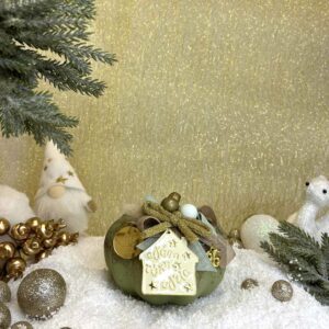 Κεραμική κολοκύθα γούρι - Olive