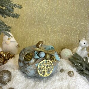 Κεραμική κολοκύθα γούρι - Misty Teal