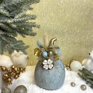 Κεραμικό γούρι Αχλάδι - Misty Teal