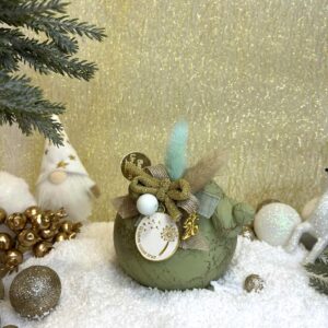 Χειροποίητη Κεραμική Σβούρα - Olive