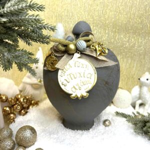 Χειροποίητος Κεραμικός Κουμπαράς - Γκρι