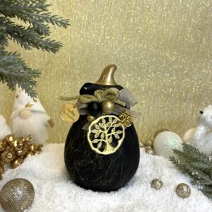 Κεραμικό γούρι Αχλάδι - Μαύρο