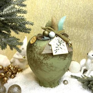 Χειροποίητος Κεραμικός Κουμπαράς - Olive