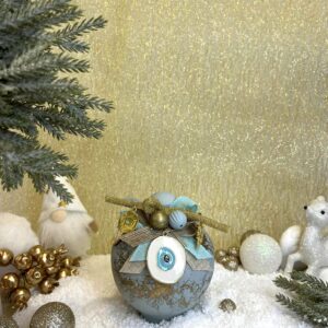 Χειροποίητος Κεραμικός Κουμπαράς - Misty Teal