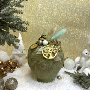 Χειροποίητος Κεραμικός Κουμπαράς - Olive