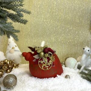 Χειροποίητη Κεραμική Σβούρα - Κόκκινη