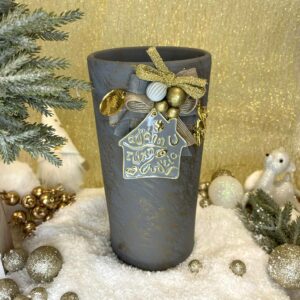 Χειροποίητο Κεραμικό Βάζο - Γκρι