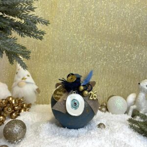 Χειροποίητος Κεραμικός Κουμπαράς - Μπλε